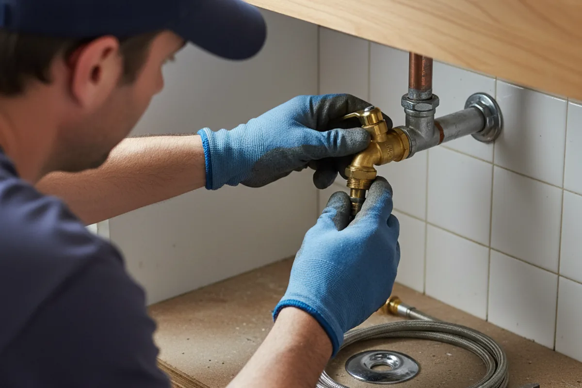 Shutoff valve and fitting work during Well Pump Repair in Southfield